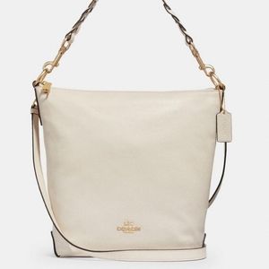 Authentic Coach Abby Duffle Chalk Off White Hobo Shoulder Purse